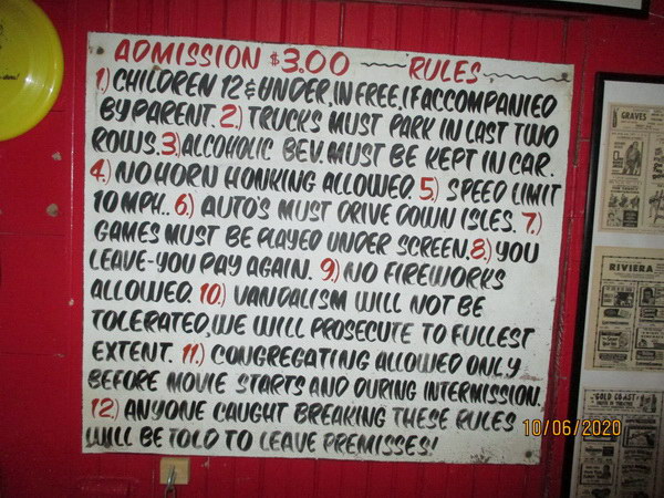 M-60 Drive-In Theatre - M-60 Ticket Booth Sign From Ken Scharrer